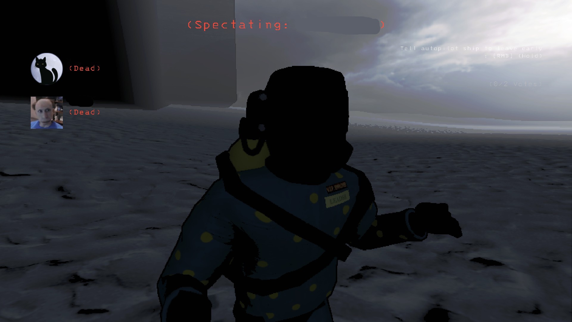 A crewmate walking around outside of bounds.